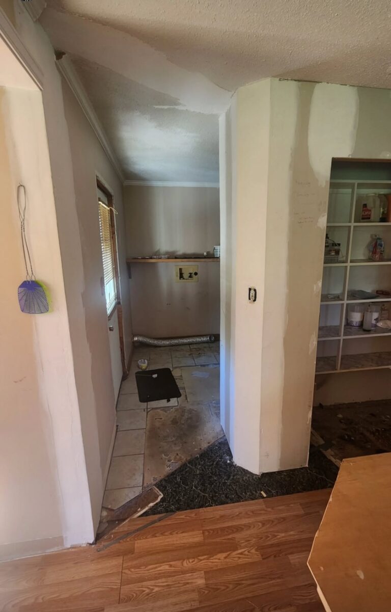 before photo of hallway