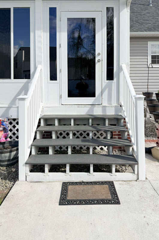 sunroom doorway and stairs
